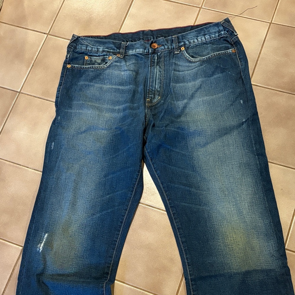 Guess Men's Dark Blue Relaxed Jeans The Cliff Bootcut